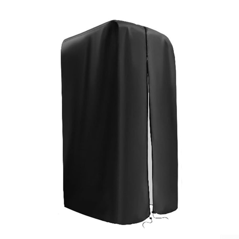 Cubierta de entrenamiento de fuerza, impermeable y a prueba de polvo, cubierta de gimnasio con cremallera para interiores y exteriores, 42 x 40 x 64/88 pulgadas, color negro (L)