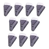 ZWWZ 10 unids triángulo Caja de sándwich Queso Claro cuña