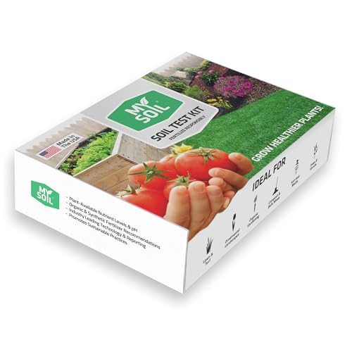 MySoil Soil Test Kit, Unlock Your Lawn & Garden Potential, Complete & Accurate Nutrient and pH Analysis with Recommendations Tailored to Your Soil and Plant Needs