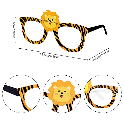 Konsait-24Pcs-Safari-Jungle-Animal-Birthday-Sunglasses-Party-Favors-Paper-Glasses-Animals-Photo-Booth-Props-for-Forest-Costume-Accessories-Woodland-Farmhouse-Cospaly-Baby-Shower-Party-Supplies Konsait 24Pcs Safari Jungle Animal Birthday Sunglasses Party Favors Paper Glasses Animals Photo Booth Props for Forest Costume Accessories Woodland Farmhouse Cospaly Baby Shower Party Supplies