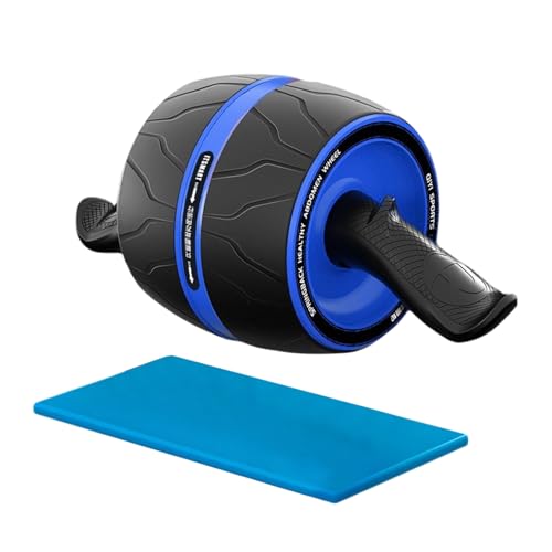 Rueda Abdominal Para Ejercicios | Rodillo Abdominal De 2 Ruedas Con Almohadillas Incorporadas,Incluye Rodilleras: Entrenador de Fuerza Compacto para Casa, Gimnasio, Exteriores y Dormitorio
