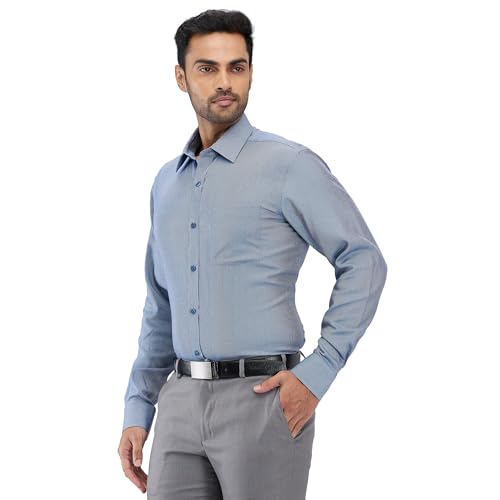 Image of Park Avenue Regular Fit Pure Cotton Structure Pattern Ainsley Collar Formal Shirt