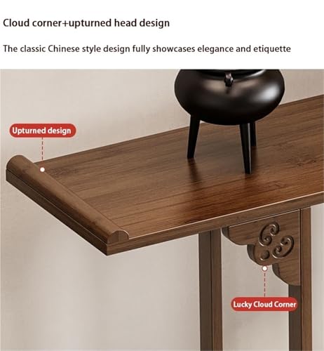 Consola estrecha moderna de pasillo y mesa auxiliar de sofá de madera 5