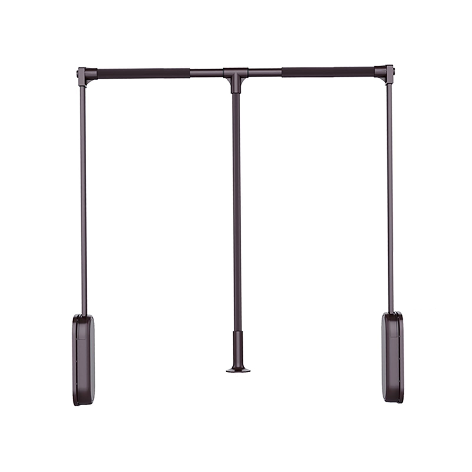 AYCDL Aluminum Alloy Triple-buffered Pull-down Hanger,Adjustable Wardrobe Lift Rail nizer,for Kitchen Bedroom High Cabinets,Color-510-660mm