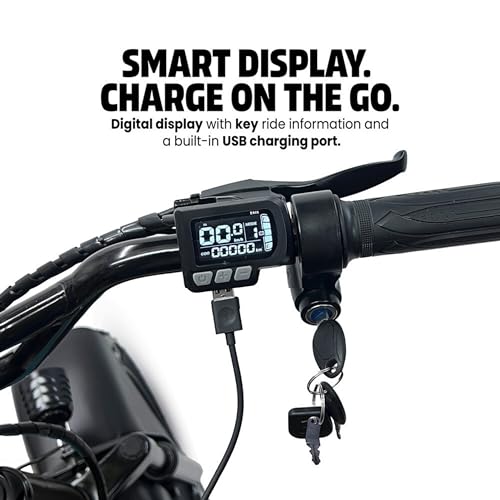 Image of Velzi Electric Cycle for Adults | Fat Tyre E-Bike | Dual Suspension | 25 km /h Top Speed | Comfortable Upright Ride | Stylish Urban Commuter Electric Bicycle (Onyx Black)