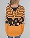 Lylinan Womens Halloween Pumpkin Hoodies Long Sleeve Stripe Tunic Sweatshirt Pullover Blouse Top,L Orange