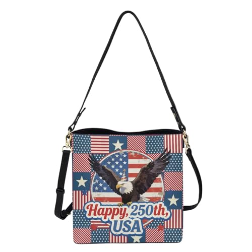 Image of HUGS IDEA Boho Bags for Women Leather Handbag Shoulder Bucket Crossbody Purse