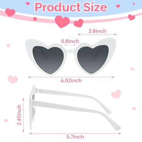 6/12/24/48 Pack Heart Sunglasses Vintage Heart Shaped Glasses Bulk Bachelorette Sunglasses for Women Wedding Party2
