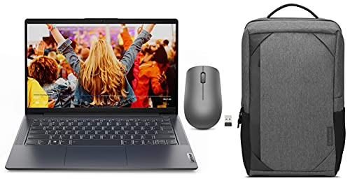 Image of Lenovo IdeaPad Slim 5 AMD Ryzen7 14 inch /35.56cms FHD IPS Thin&Light Laptop (8GB /512GB SSD /Win10 /Office /Grey /1.39Kg), 81YM002TIN +15.6 inch Urban Backpack +Wireless Mouse Optical Sensor 1200DPI,2.4GHz NanoUSB