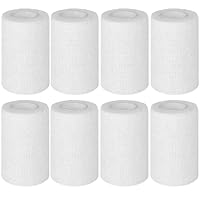 Selbstklebender Verband, 8 Rollen x 7,5cm x 4,5m Pflaster Rolle Verbandsmaterial, Elastische Binde Bandage Fixierbinde Haftbandage Selbstklebend