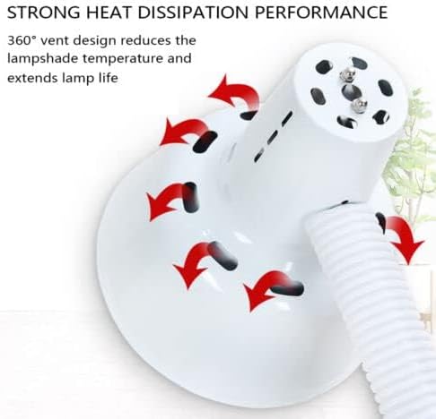 Miniatura 3 de awolsrgiop 275W Floor Stand Infrared Therapy Heat Lamp Health Pain Relief Physiotherap Lamp for Body or Pain with Stand Therapy Device, Gift for