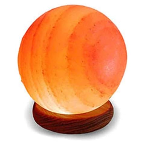 2-4 KG Himalayan Salt Rock Crystal Lamp Pink Light Healthy 100% Authentic Natural Quality with UK Switch Cable and Bulb (Globe Shape) Cover