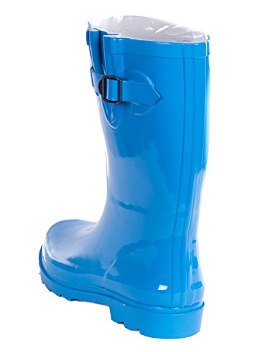 Forever Young Women Mid-Calf Turquoise Rubber Rain Boot, 11 #TOP1