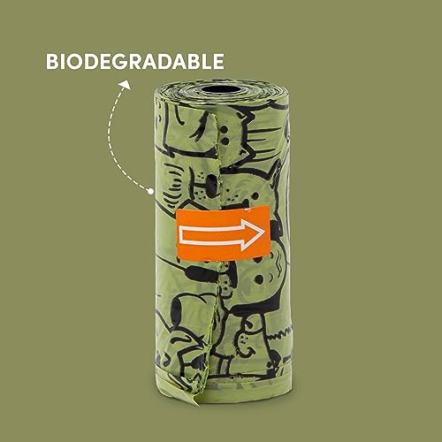 Image of BarkButler x FOFOS Poop Bag Refills - Biodegradable Pet Waste Bags, Leakproof & Odour-Free Dog Poop Bags (16 Rolls, 272 Bags) - Green