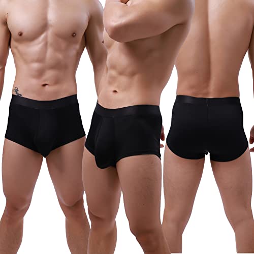 WINDAY Men's Briefs Openwork Mesh Trunks Style Underpants and Low Rise Underwear2