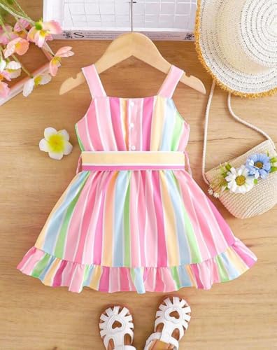 Image of SHRIMATE Apparels Summer Dress for Baby Girl /Frocks for Baby Girl /Baby Frocks Girl Poly Rayon /Casual Dress Short Flutter Sleeve