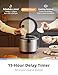 COMFEE' Compact Rice Cooker, 6-in-1 Stainless Steel Multi Cooker, Slow Cooker, Steamer, Saute, and Warmer, 2 QT, 8 Cups Cooked(4 Cups Uncooked), Brown Rice, Quinoa and Oatmeal, 6 One-Touch Programs