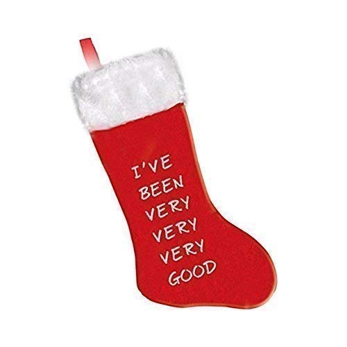 Robelli 'I've Been Very Very Very Good' Large Red Christmas Stocking (1)