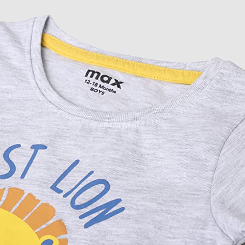 Image of Max Boys Printed Crew Neck T-shirt