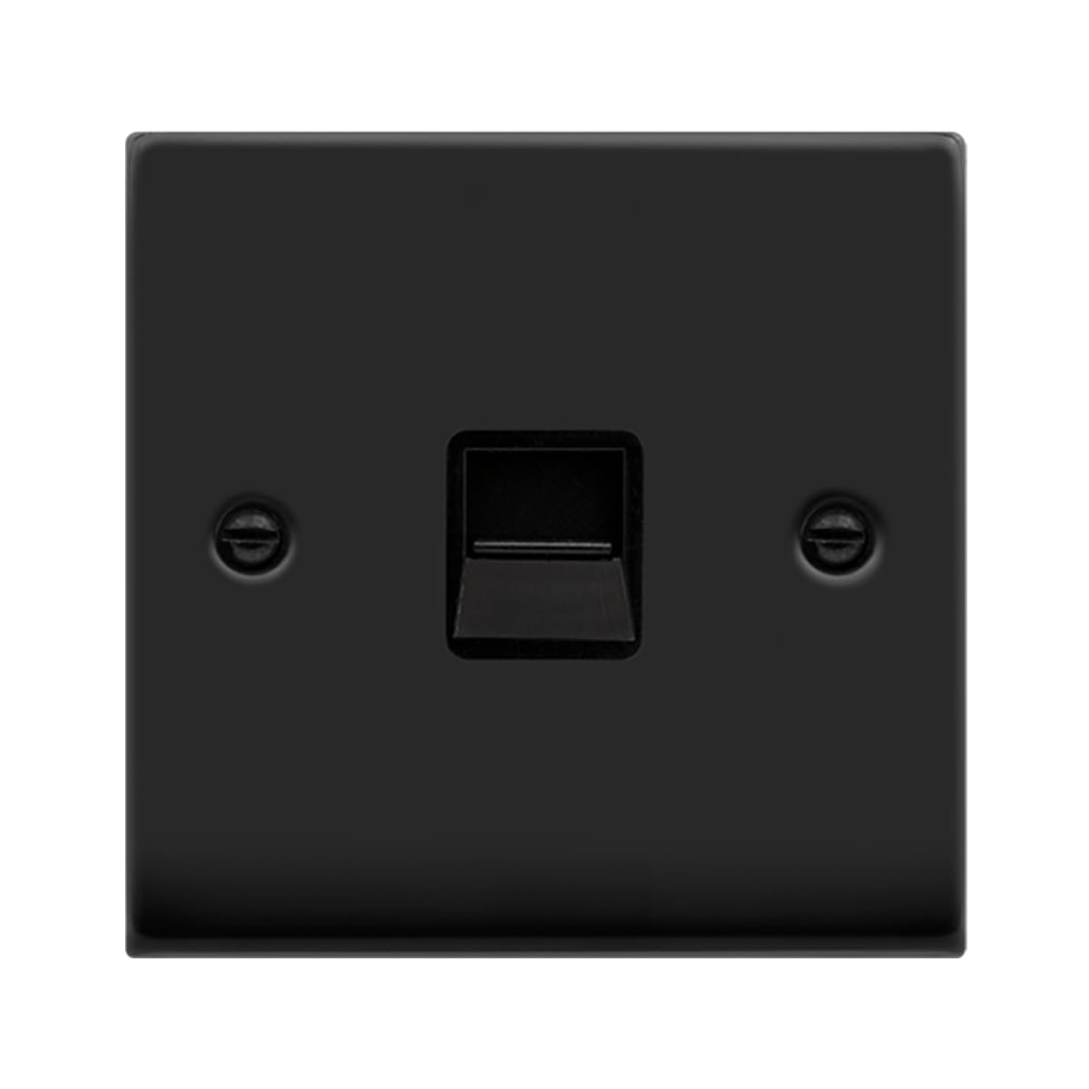 Click Matt Black Secondary Telephone Single Socket