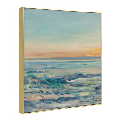 FOLKOR Floater Frame for 16x24 Canvas Paintings with 0.5-0.8” Deep, DIY Metal Floating Frame for Artists Designers Abstract Artwork, Modern Home Office Wall Decor (Gold)