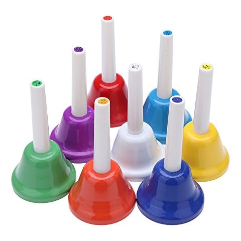 Btuty Set mit 8 Glöckchen, 8 Hinweis: Handbell Handbell Metall bunt Cover