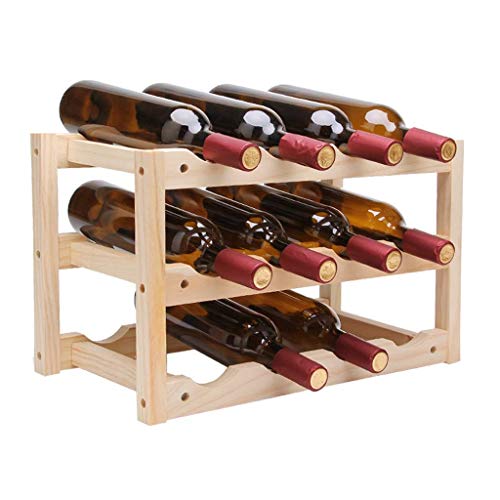 Soporte de madera para 12 botellas de vino miniatura 1