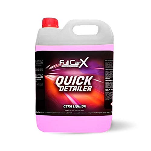 AutoFullCar – FullCarX Quick Detailer 5 Litros | Cera Líquida Coche Alto Brillo | Coating Protector | Realza Color | Limpieza Rápida y Profesional | Detailing Español