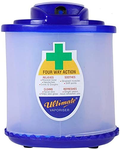 Crescent Ultimate Plus 4 way action Vaporizer, Inhaler, Nozzle for Cold and Cough, Nasal Sinus Congestion, Aroma Therapy, Vaporiser for Respiratory Therapy for Unisex, Blue