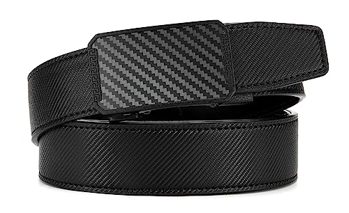 Micro-Adjust Ratchet Genuine Leather Belt Men 1 3/8" Dress Pants Executive Classic4