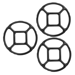 VILLCASE 3er Emaille Gasherd Topfträger Schwarz