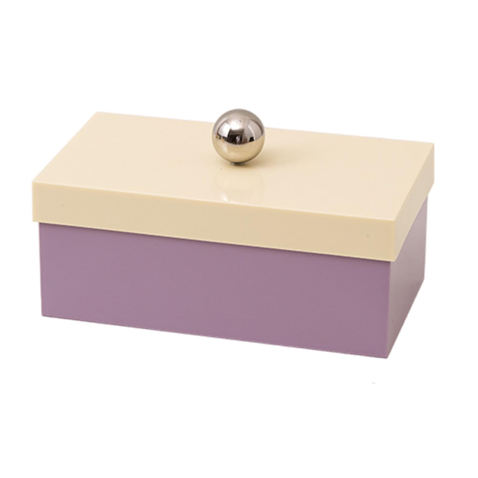 Boîte de rangement avec poignée et couvercle en bois pour l'organisation de la maison