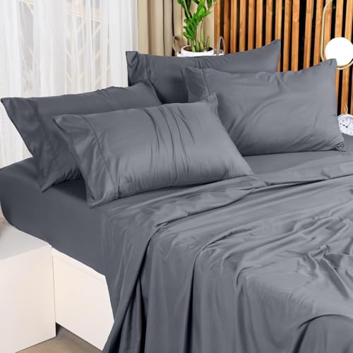 Image of Utopia Bedding Full Bed Sheets Set - Pack of 2 Sheet Sets - Perfect for Spa, Hotel, & Guest Bedroom - Brushed Microfiber - Shrinkage and Fade Resistant - Easy Care (Grey)