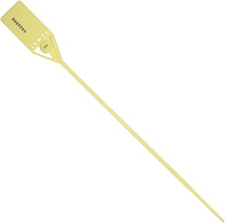 ELC CLIPINLOCK Bag Seals 067RIMLN30PPYL Adjustable Length Toll-Less Clipinlock Seals 12" with Hot-Stamped Numbers, in Polyethylene, Yellow Color, 12" Length,1.5" Thick (00)
