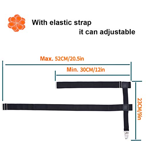 Aneliya Women's Leg Elastic Thigh High Garter Belt Adjustable Suspender With Metal Clips #TOP1