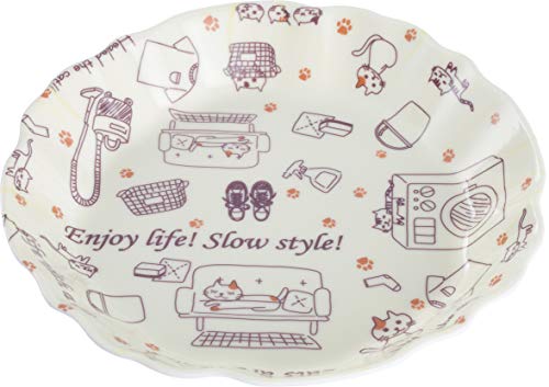 ロイヤルアーデン トレー 丸型 メラミン キッチン 18×18×3cm 猫 57599