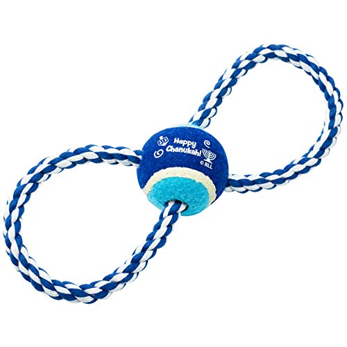 Rite Lite Chanukah Rope Chewdaica Dog Toy, 10.00x2.50x4.50, Blue/White Hanukkah