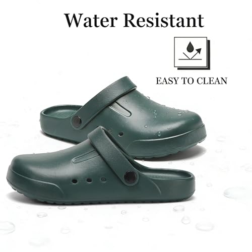 Image of Nihaoya Clogs for Men and Womens Garden Shoes Slip-on Outdoor Beach Slippers Comfort Slip Resistant Sandals Lightweight Breathable