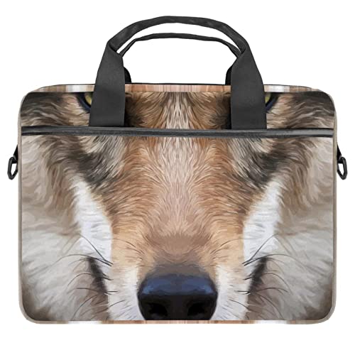 Maletín para laptop 13 pulgadas antichoque Wolfes Bird funda bandolera púrpura contra arañazos