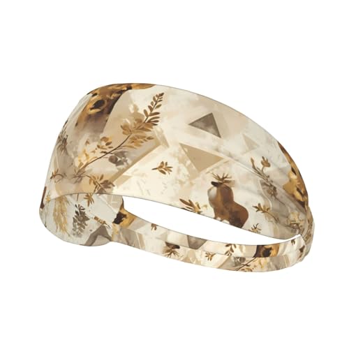 Diadema deportiva elástica unisex que absorbe la humedad atlética para correr, entrenar, deportes al aire libre, caza, flechas, triángulos, ciervos