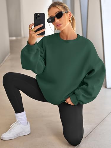 Image of EFAN Womens Oversized Sweatshirt Crewneck Sweater Casual Fall Outfits 2026 | Fleece Lined Stretchy Hoodies Basic Comfort Clothes Loose Maternity Workout Gym Lounge Wear Winter Airport Fashion