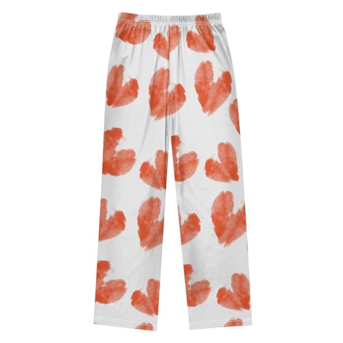 Love Valentine Boys Pants Boys Athletic Pants Long Pant for Boywith Pockets Wide-Leg Size 6-14Y2