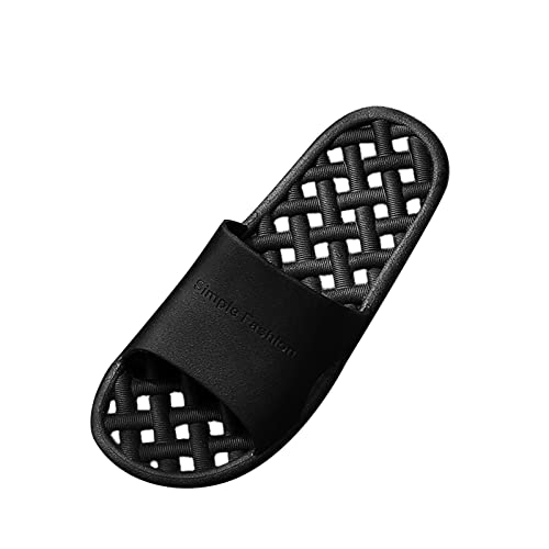Zapatillas genéricas para hombre, zapatos de mujer, suela gruesa, sin deslizar, cloud, confort suave y cómodo, zapatillas unisex, 3 el negro, 44 EU