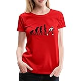 Spreadshirt Evolution Frauentennis Tennisspielerin Tennis Frauen Premium T-Shirt, L