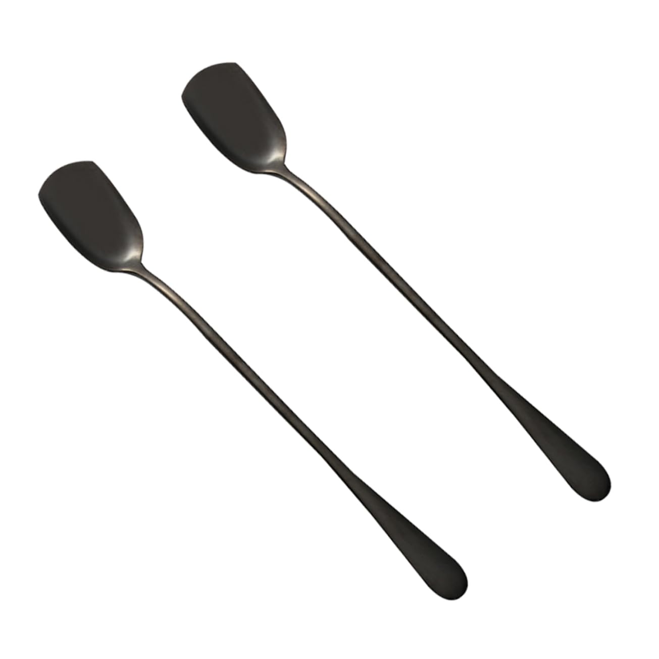 UTHCLO Long Handle Ice Spoons Set of 6 Stainless Steel Stirring Spoons for Ice Cream Bar Cocktail
