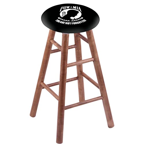 Holland Bar Stool Co. Maple Counter Stool in Medium Finish with POW/MIA Seat by The