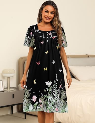 Image of Ekouaer Women's House Dress with Pocket Button Mumus