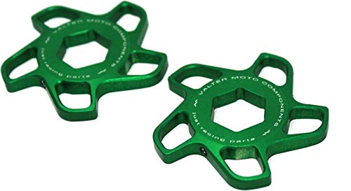 Valter Moto GRFX0107 Valtermoto Ghiere Precarico Forcella, Verde, 14 mm