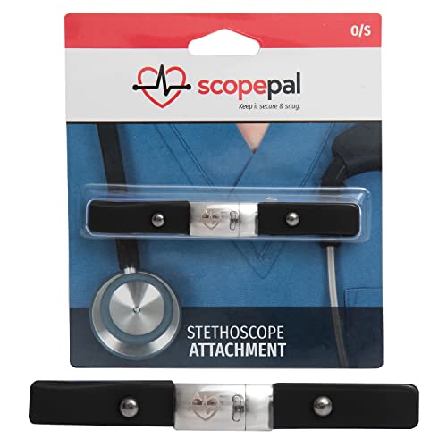 Clip for Stethoscopes, Stethoscope Clip for Doctors, Nurses, Medical Students, Stethoscope Accessory Compatible with 3M Littmann Classic III, Lightweight II S.E, and More, Black