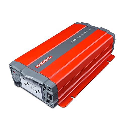 Image of REDARC 1000W Pure Sine Wave Inverter, 12V DC to 110 / 120V AC Power Converter, Portable Power Inverter, Connects to Car Battery System, Adapter for Camper, RV, Truck, Off-Grid Camping